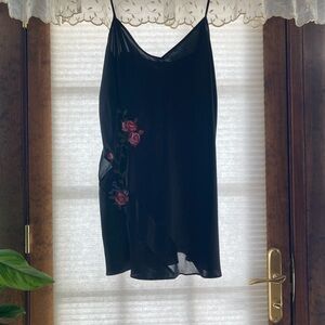 Black Floral Slip Dress